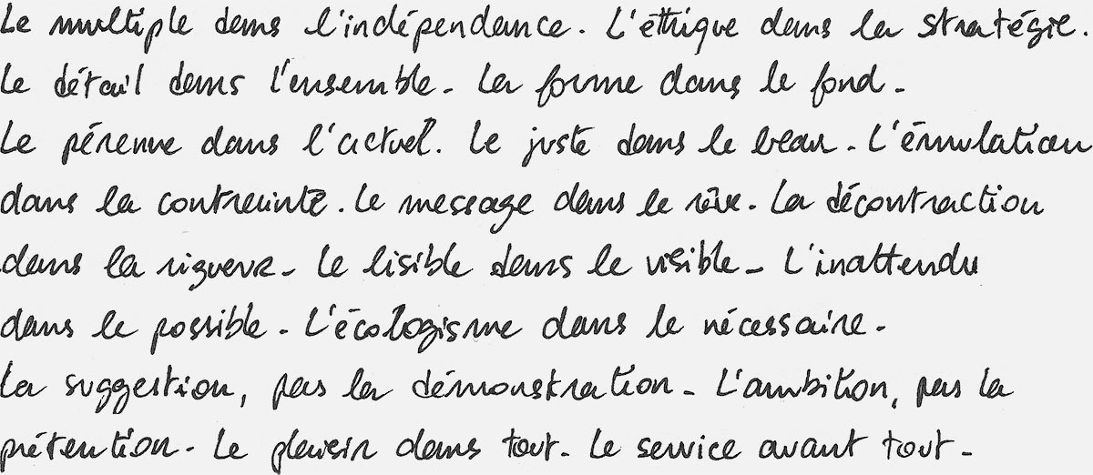 Philosophie du métier